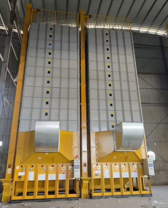 씨앗 밀 옥수수 쌀 곡물 건조기 70 톤/배치 용량 뜨거운 공기 온도 60~130°C 16.603kw