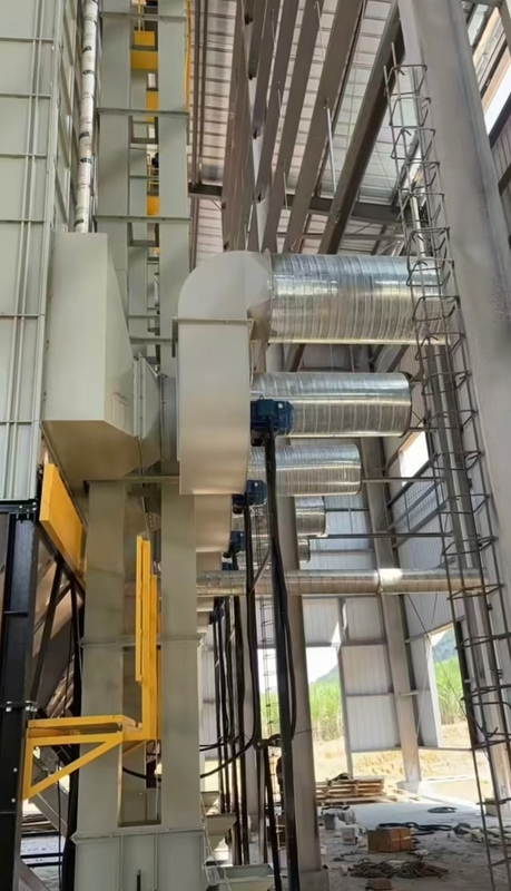 씨앗 밀 옥수수 쌀 곡물 건조기 70 톤/배치 용량 뜨거운 공기 온도 60~130°C 16.603kw
